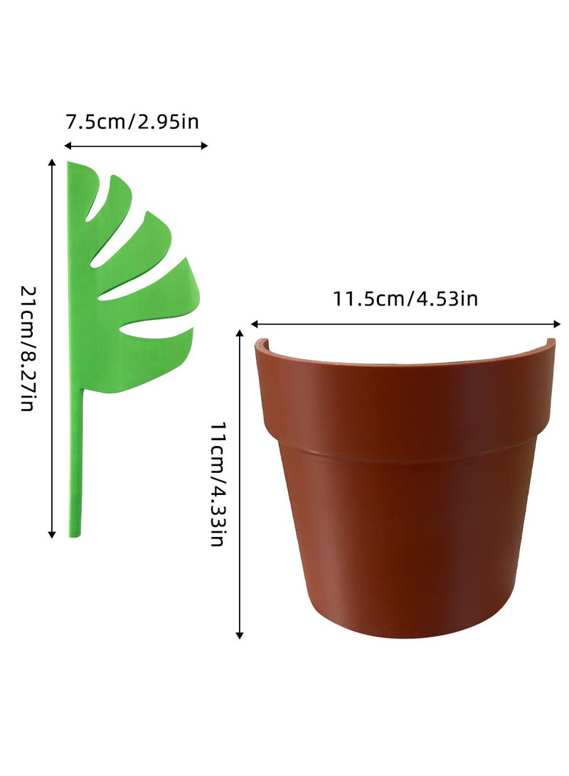عام كوستر مونستيرا (نبات المونستيرا)، كوسترات من تصميم نبات المونستيرا، زخارف نباتية، زخارف ثلاثية الأبعاد، وتخزين عملي. - Image 5