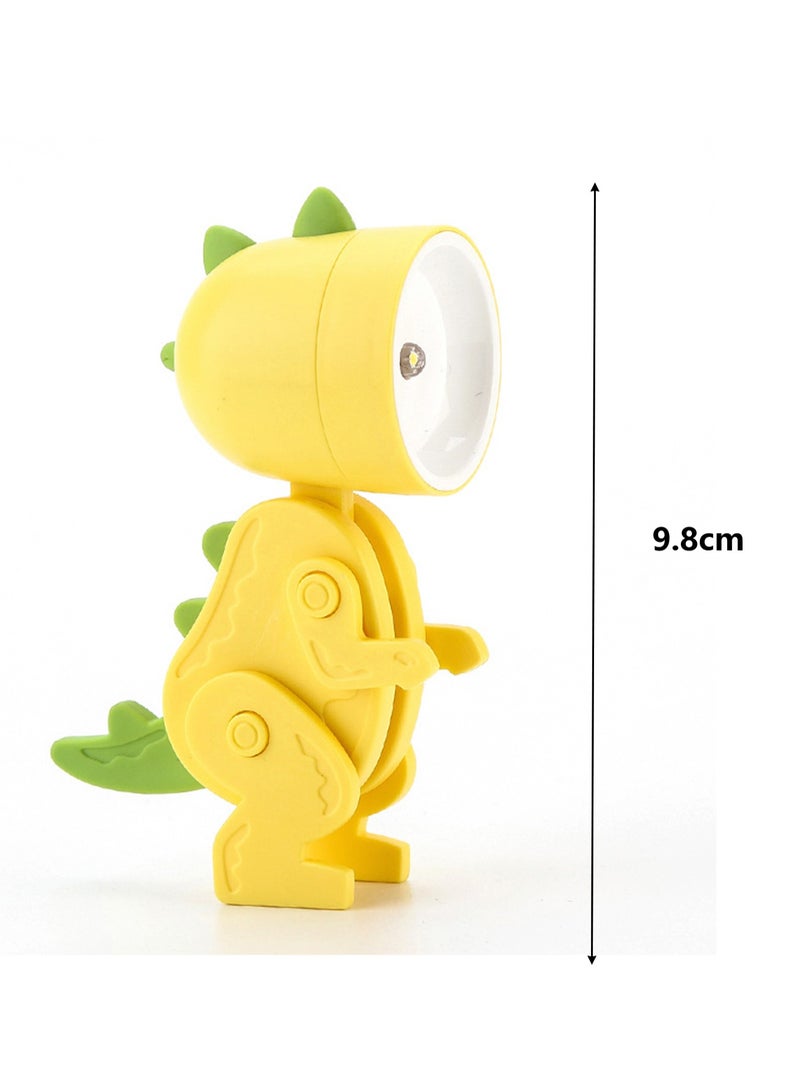Macaron Mini Desk Lamp Creative DIY Night Light LED Cute Pet Desktop Cartoon Dinosaur Ornaments Ins Student Gift Creative Gift Ornaments (Magnetic Dragon-Pink) - Image 2