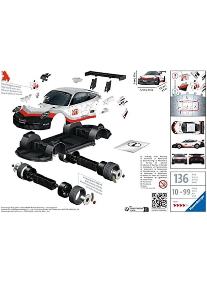 رافنسبورغر 11147 أحجية ثلاثية الأبعاد 108 قطعة بورش 911 جي تي 3 كوب 108 قطعة بانوراما - Image 2