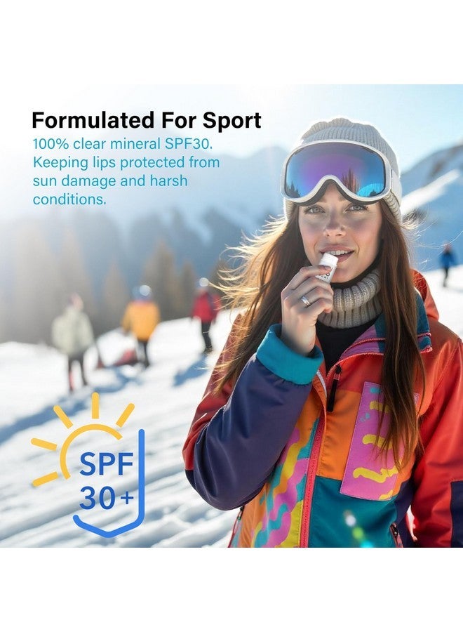 كينيس مرطب شفاه KINeSYS Pro Sport بزبدة الشيا، بعامل حماية من الشمس SPF30 واسع الطيف، عناية مرطبة للشفاه للأنشطة الخارجية، مقاوم للماء ويحمي من الأشعة فوق البنفسجية UVA/UVB، لمسة نهائية شفافة غير لامعة (عبوة من قطعتين، 0.15 أونصة لكل منهما) - Image 2