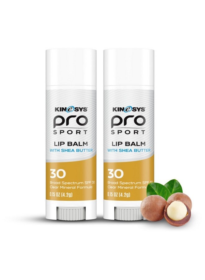 كينيس مرطب شفاه KINeSYS Pro Sport بزبدة الشيا، بعامل حماية من الشمس SPF30 واسع الطيف، عناية مرطبة للشفاه للأنشطة الخارجية، مقاوم للماء ويحمي من الأشعة فوق البنفسجية UVA/UVB، لمسة نهائية شفافة غير لامعة (عبوة من قطعتين، 0.15 أونصة لكل منهما) - Image 1