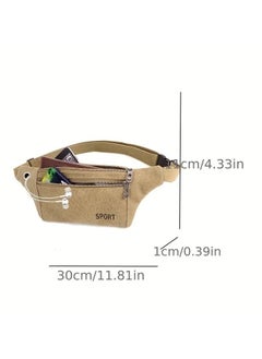 Goolsky 1pc Men'S And Women'S Chest Bag With Large Capacity, Versatile Canvas Multifunctional Waist Bag  - Image 3