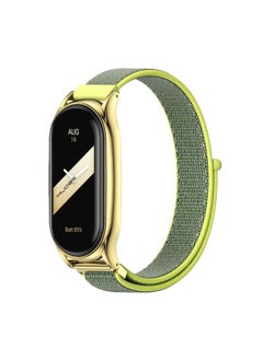 Generic Replacement Strap For Xiaomi Mi Band 8 Mijobs Plus Case Breathable Nylon Loop Watch Band Bright Yellow 