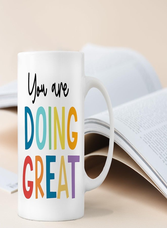 QASHWEY Inspirational Quotes You are Doing Great Coffee Mugs Mug,Encouragement Gifts for Coworkers Women Girls Best Friends College Students,Encouraging Double Side Printed Ceramic Mug Cup 11 Ounce - Image 2