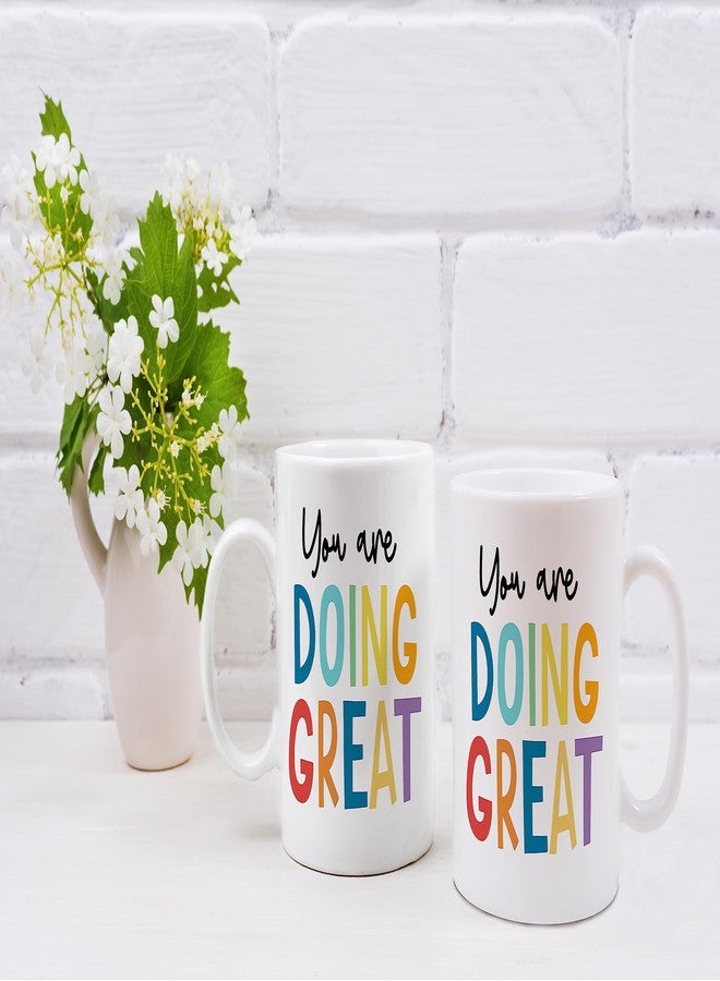 QASHWEY Inspirational Quotes You are Doing Great Coffee Mugs Mug,Encouragement Gifts for Coworkers Women Girls Best Friends College Students,Encouraging Double Side Printed Ceramic Mug Cup 11 Ounce - Image 4