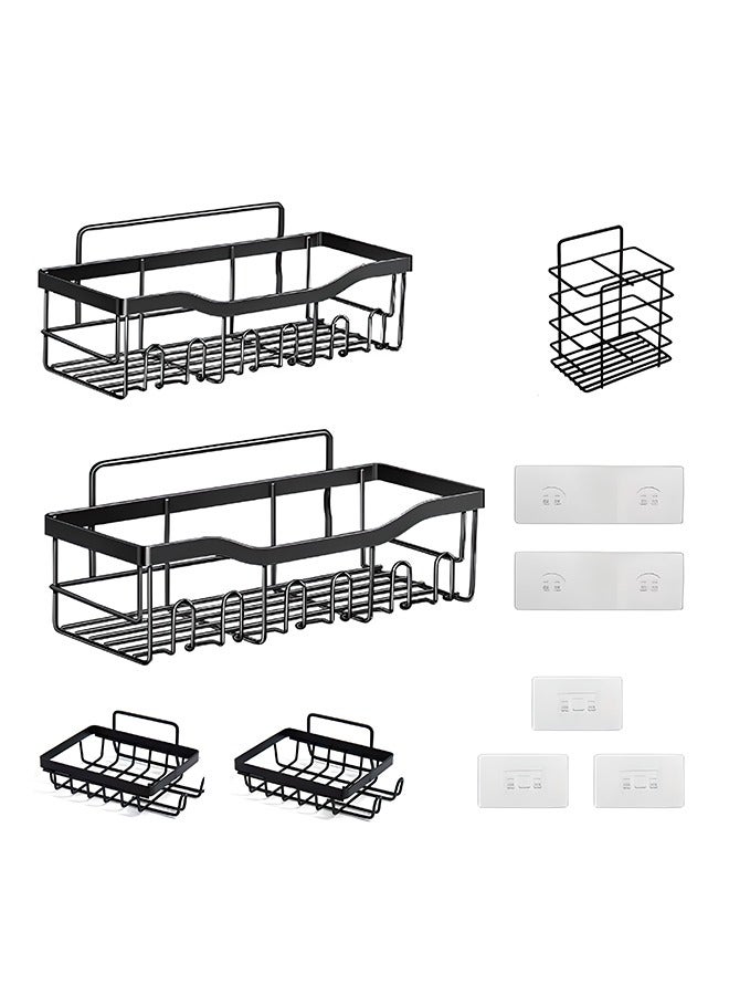 5 Pack Bathroom Shelf, Wall-Mounted Bathroom Organizer, Waterproof, Rust-Proof And Wear-Resistant,For Your Bathroom, Kitchen And Toilet  - Image 1