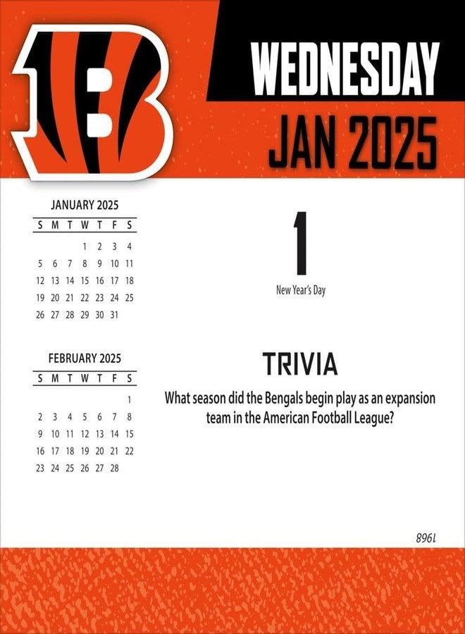 Turner Licensing Turner Sports Cincinnati Bengals 2025 Box Calendar (25998053034) - Image 2