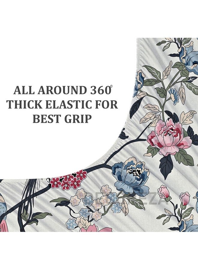 DECOREZA Soft Cotton Feel All Around Deep Pocket Fitted Bedsheets King Size, Premium Elastic Fitted Bedsheets King Size for Double Bed with 2 Pillow Covers, Size- 78" x 72" (Greyish Teal) - Image 4