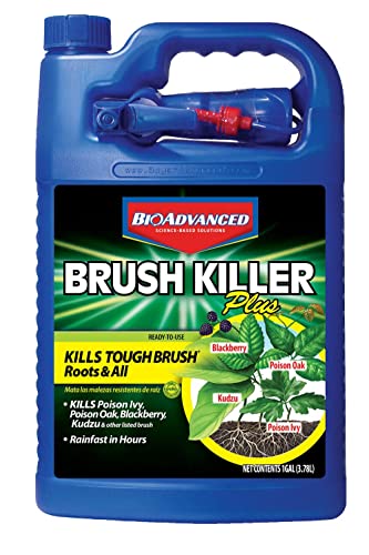 BioAdvanced Brush Killer Plus, Ready-to-Use Weed Killer Sprayer, 1 Gal â€“ Kills Tough Brush Roots & Poison Ivy - Image 1