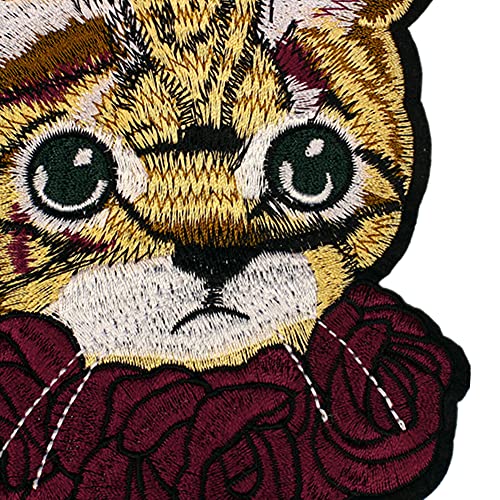 LOCOMO Large Cat Princess Prince Iron On Patch Sew On Patch Embroidered Embroidery Cute Kitten DIY Applique Motif for Kid Girl Women Clothing Jacket Backpack Decoration - Image 3