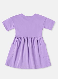 Nautinati Nautinati Girls' Butterfly Print Knee Length Frock with Pockets  - Image 2