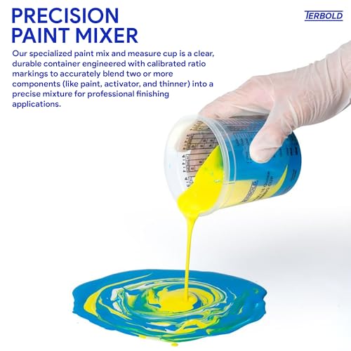 Terbold Paint Mixing Cups, 16oz Disposable Plastic Measuring Cups for Automotive Paint, Epoxy, Resin, Art (Pack of 12) - Image 4
