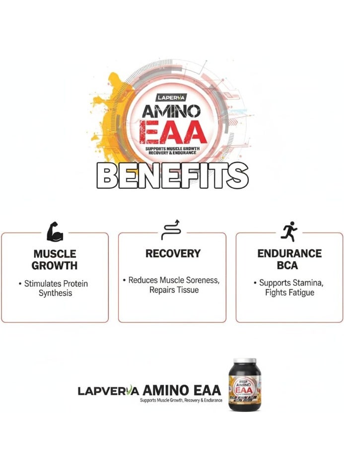 لابيرفا أمينو إي إيه إيه، فراولة مانجو، 90 قرصًا - دعم أميني كامل بمحتوى عالٍ من الأحماض الأمينية المتفرعة السلسلة، يعزز التعافي والقدرة على التحمل - Image 4