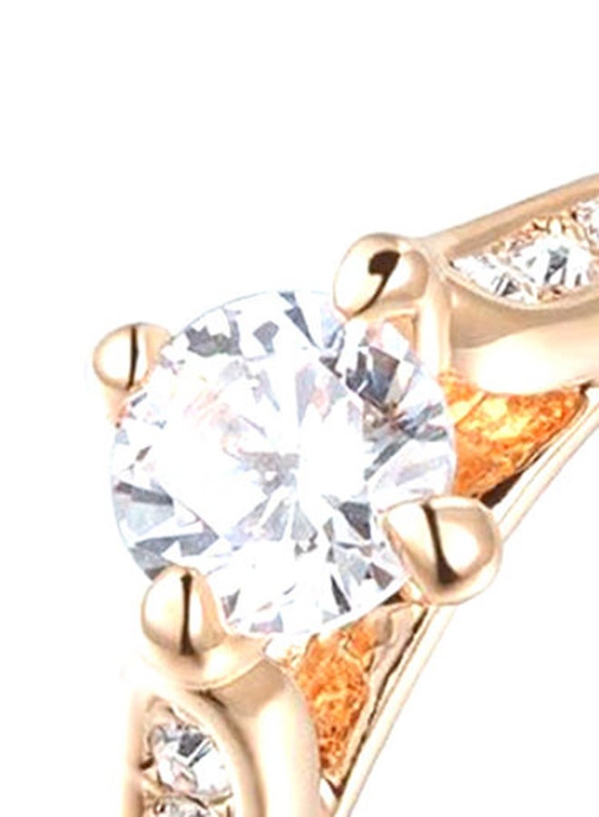 18K Gold Rose Plated Engagement Ring - Image 5