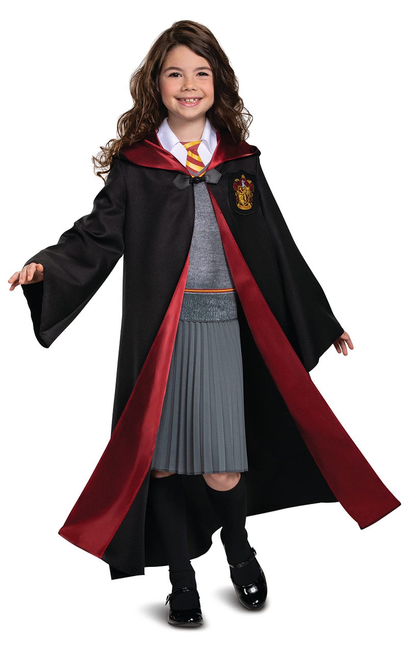 Disguise Harry Potter Hermione Granger Deluxe Girls Costume, Black & Red, Kids Size Medium (7-8) - Image 1
