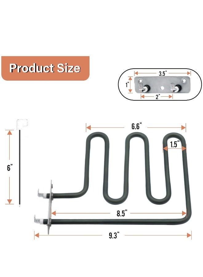 مجموعة عنصر تسخين بقوة 1200 واط بديل لمدخن كهربائي ماستربيلت 40، جزء بديل رقم 9907120027 للطرازات: 20070613، 20072612، 20075615، MB20072618، إلخ. - Image 2
