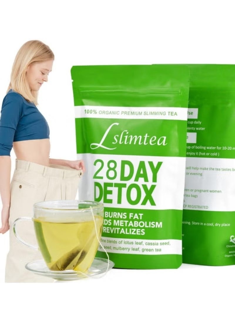 Wins Town 28-Day Organic Weight Loss Tea: Unleash Your Body's Potential! Boost Metabolism, Suppress Appetite, Increase Energy, Detoxify, and Achieve Rapid Slimming with Fat Burning, Belly Fat Reduction, and Cleansing Blend  - Image 1