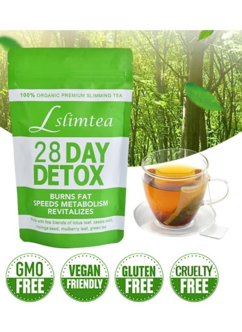 Wins Town 28-Day Organic Weight Loss Tea: Unleash Your Body's Potential! Boost Metabolism, Suppress Appetite, Increase Energy, Detoxify, and Achieve Rapid Slimming with Fat Burning, Belly Fat Reduction, and Cleansing Blend  - Image 2