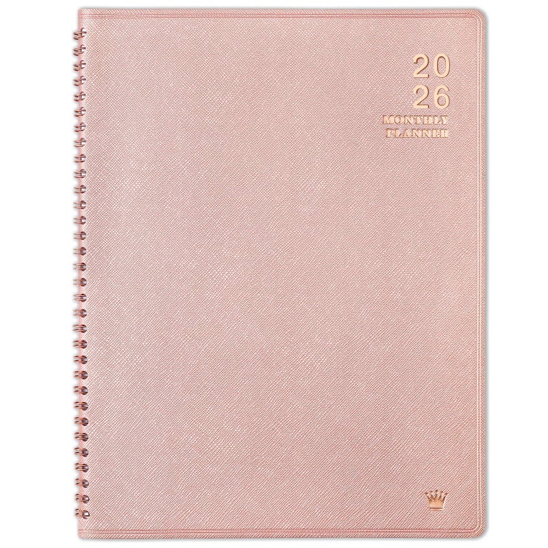 MaaIbok 2026 Monthly Planner - 9'' x 11'' JAN. 2026 - DEC. 2026, 12 Monthly Planner Spiral Bound, Monthly Calendar 2026 with Soft Leather Cover, 15 Note Pages, Monthly Tabs, Inner Pocket - Image 1