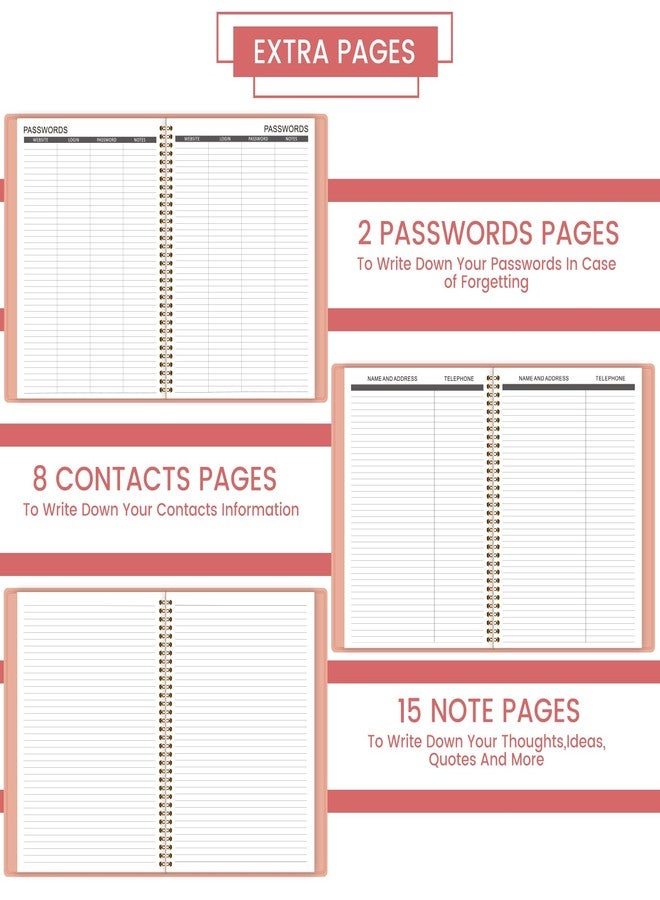 MaaIbok 2026 Monthly Planner - 9'' x 11'' JAN. 2026 - DEC. 2026, 12 Monthly Planner Spiral Bound, Monthly Calendar 2026 with Soft Leather Cover, 15 Note Pages, Monthly Tabs, Inner Pocket - Image 4