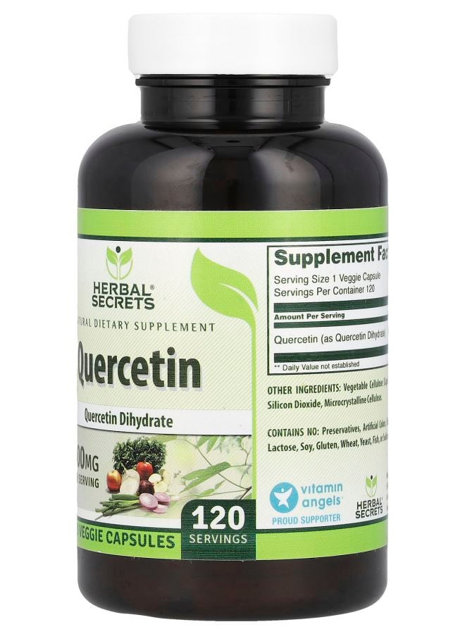 Herbal Secrets Quercetin 500 mg 120 Veggie Capsules - Image 2