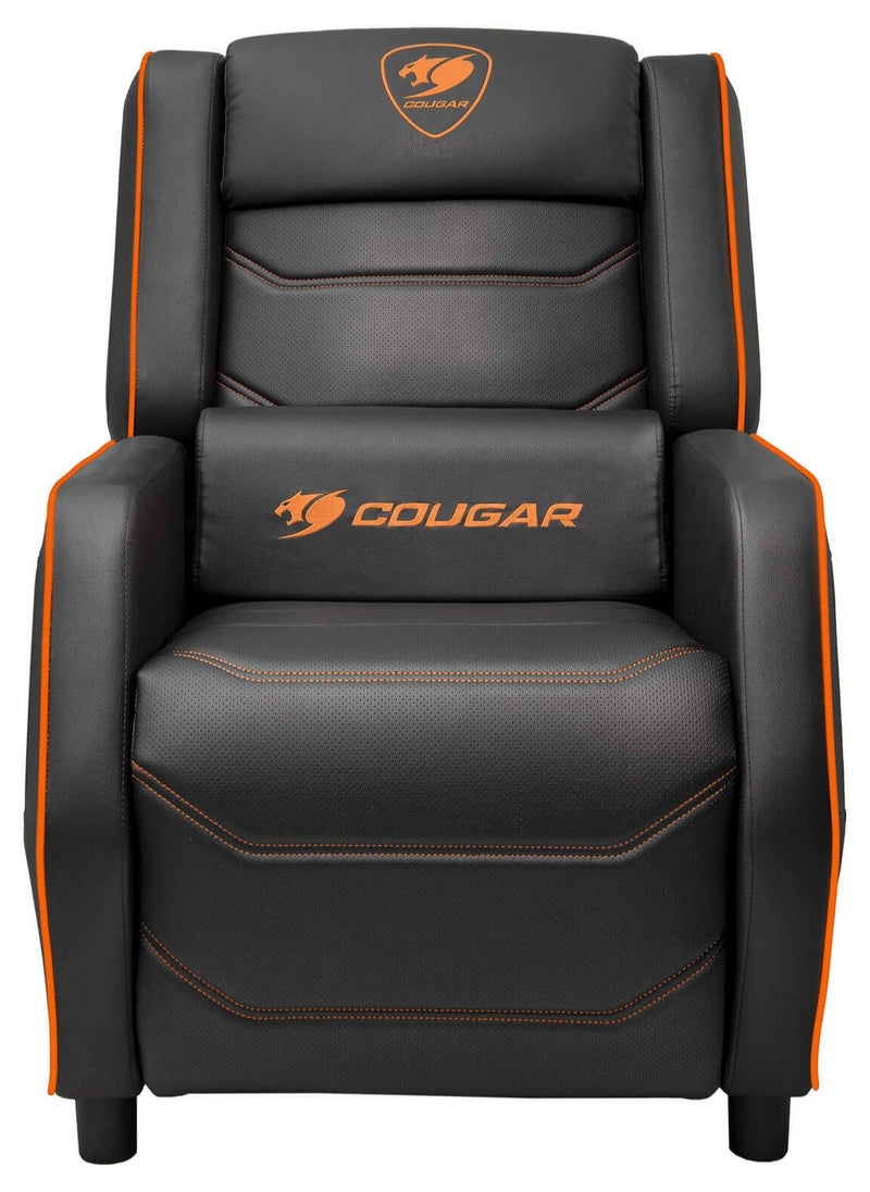 أريكة ألعاب Cougar Ranger S، قابلة للتعديل بزاوية 115°-157°، مسند قدم متحرك، جيب تخزين جانبي، مسند رأس مريح ووسادة أسفل الظهر، جلد PVC قابل للتنفس، إطار فولاذي، سعة وزن تصل إلى 160 كجم، أسود/برتقالي | 3MRGSORB.0001 - pzsku/Z2E866D9890CE850F5322Z/45/_/1732712499/89f3916c-ee00-4dff-b939-7d27156c7d01