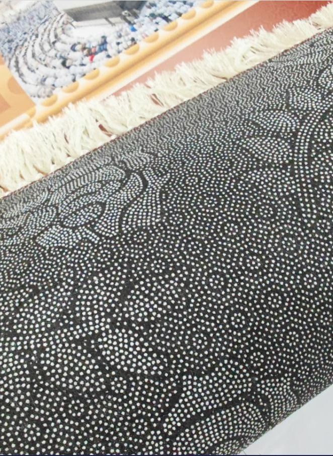 سجادة صلاة إسلامية راقية مصنوعة من شرابات كريستال مخملية منسوجة يدويًا - Image 3