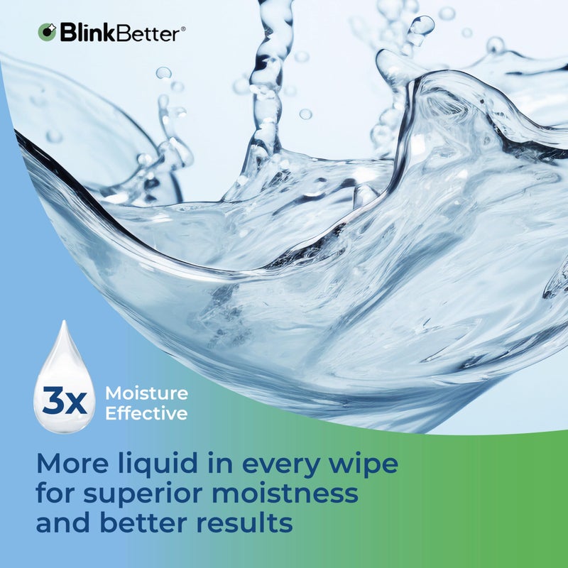 BlinkBetter Tea Tree Oil Eyelid Wipes- 60 (Pack of 3) Natural Blepharitis, MGD & Dry Eye Relief Wipes | Cleansing, Soothing, Dual-Textured, Triple Moisture Formula | Biodegradable & Gentle - Image 5