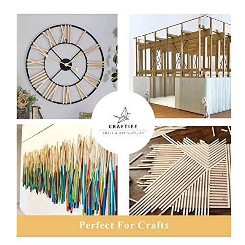 Craftiff Balsa Wood Sticks 1/2 Inch Square Dowels 12" Long - Pack of 15 by Craftiff (15 Pcs) - Image 5
