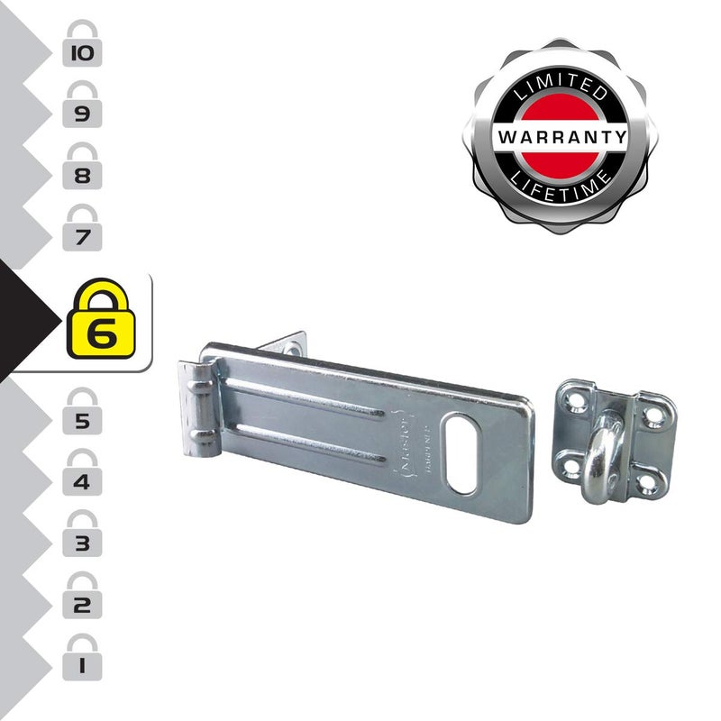 Master Lock 706EURD Outdoor Door Padlock Hasp, 15 x 6 cm - Image 2