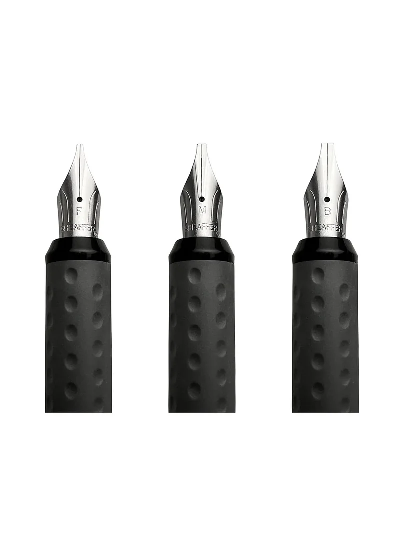 شيفر قلم حبر حبر Sheaffer® Calligraphy Matte Black Fountain Minikit مع غطاء أسود وزخرفة سوداء غير لامعة في Hangsell - سنون F وM وB