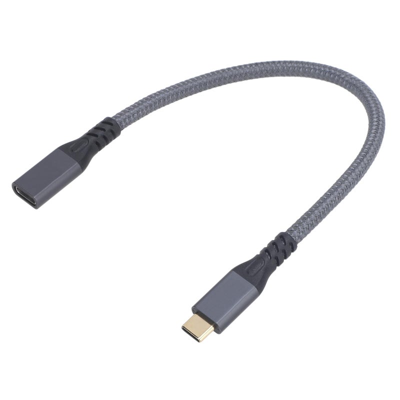 USB C Extension Cable 0 25m 0 8ft 20Gbps High Speed Data Transfer Metallic Nylon Wire - Image 5