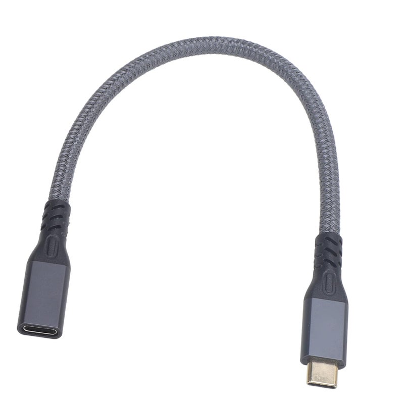 USB C Extension Cable 0 25m 0 8ft 20Gbps High Speed Data Transfer Metallic Nylon Wire - Image 4