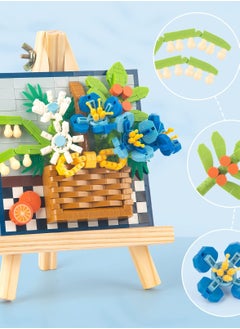 Y&D Creative Blue Rose Building Kit - Bouquet Set with Beech Wood Home Décor Toys for Adults Mini and Unique Craft Project.  - Image 3