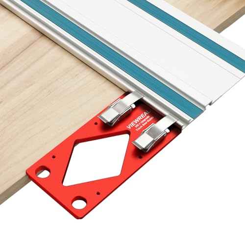 ViewReal Track Saw Square Guide for Guide Rail, CNC 90 Degree Right Angle Guide with Edge Support, Compatible with Festool, Makita, and Powertec,Compact Circular Saw Accessory for Parallel Guide System - Image 1