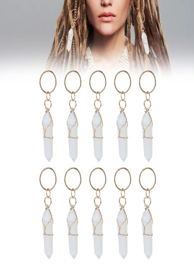 Naroote Dreadlock Accessories, Jewelry Rings Hair Accessories, Crystal Hair Accessories Braid Hair Accessories 10 PCS Crystal Shaped Braids Jewelry Dreadlock Adjustable for Braids - Image 2