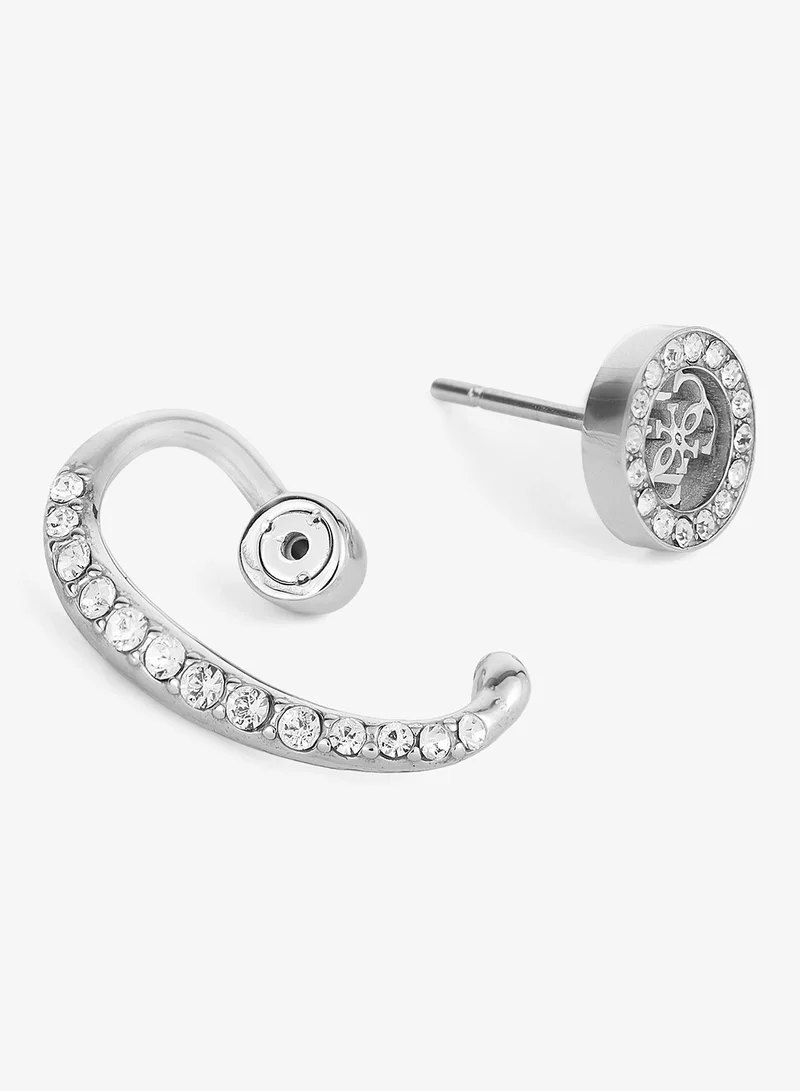 GUESS LADY'S 20MM 4G PIERCED MONO EARCUFF EARRING SILVER