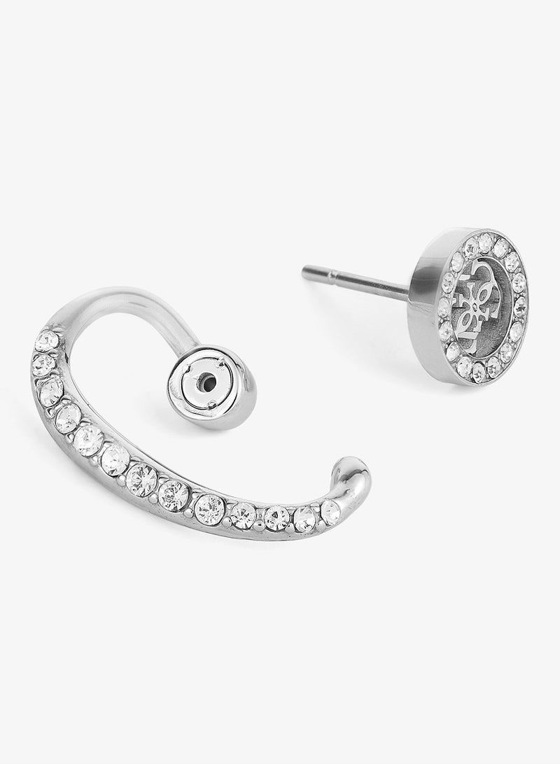GUESS LADY'S 20MM 4G PIERCED MONO EARCUFF EARRING SILVER - Image 2