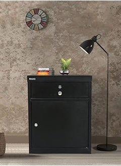 RIGID Steel Bedside pedestal Black 50x40x45cm  - Image 1