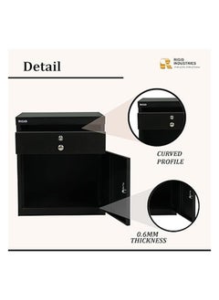 RIGID Steel Bedside pedestal Black 50x40x45cm  - Image 3
