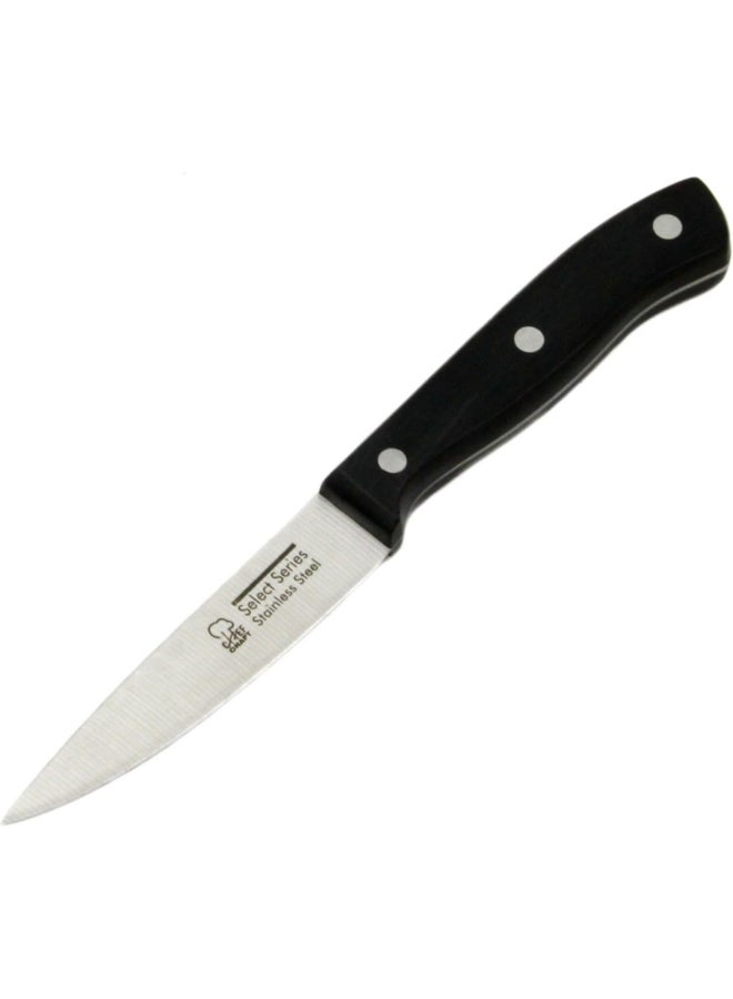 Chef Craft Select Series Stainless Steel Paring Knife Black and Silver 4 Inch 21666 - Image 1