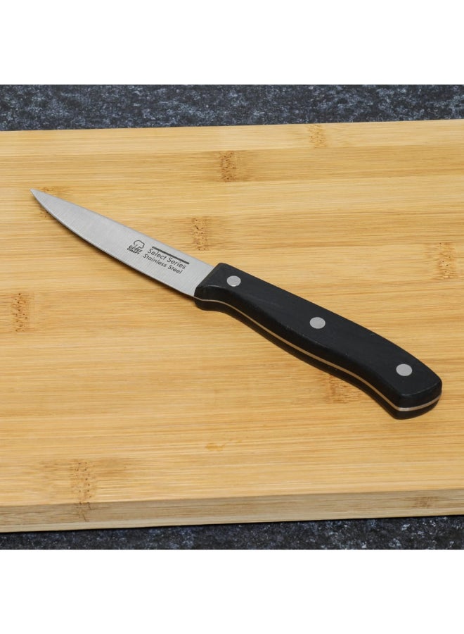 Chef Craft Select Series Stainless Steel Paring Knife Black and Silver 4 Inch 21666 - Image 4