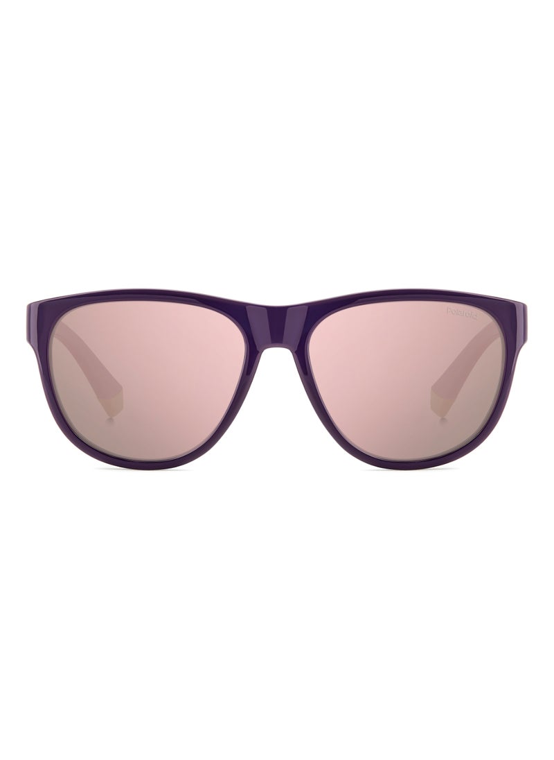 Polaroid Unisex Polarized Rectangular Shape  Sunglasses PLD 2156/S GREY 46 - Lens Size: 45.6 Mm - Violet  - Image 3