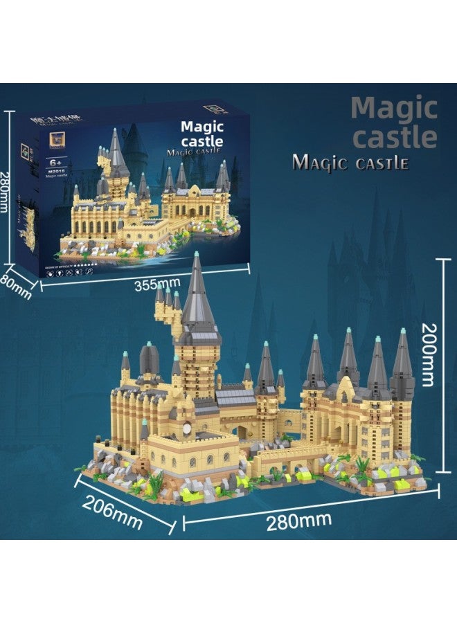 Suzhou Garden Compatible With Lego Building Blocks Adult High Difficulty Large Chinese Style Building Boy Birthday Gift-Color:Magic Castle 2929 + Particles 【35.5*28 * 8cm Color Box】】-Specifications:【Color Box Lighting Acrylic】 Product Plus Lighting Kit Plus Acrylic - Image 1