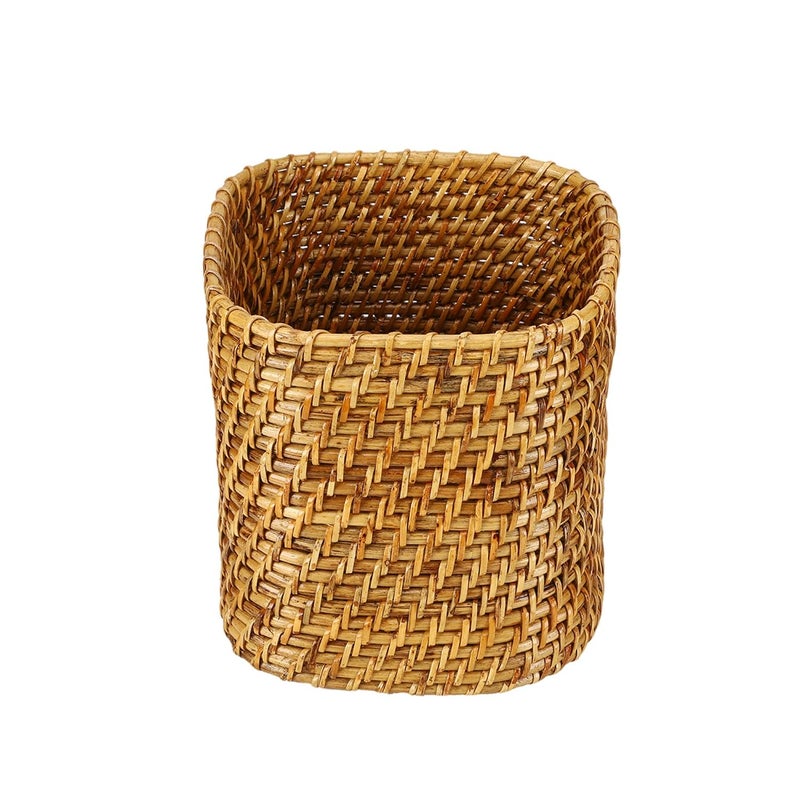 AKWAY Square Rattan Wicker Planter Cum Storage Basket for Indoor Outdoor Garden Patio Terrace Balcony Table Shelf Storage Basket for table and shelf Plant not included 8 x 8 x 8 - Image 4
