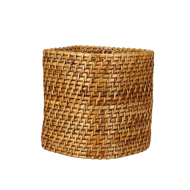 AKWAY Square Rattan Wicker Planter Cum Storage Basket for Indoor Outdoor Garden Patio Terrace Balcony Table Shelf Storage Basket for table and shelf Plant not included 8 x 8 x 8 - Image 3