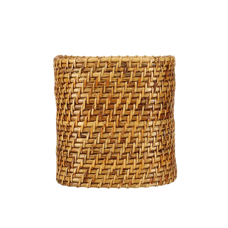 AKWAY Square Rattan Wicker Planter Cum Storage Basket for Indoor Outdoor Garden Patio Terrace Balcony Table Shelf Storage Basket for table and shelf Plant not included 8 x 8 x 8 - Image 2
