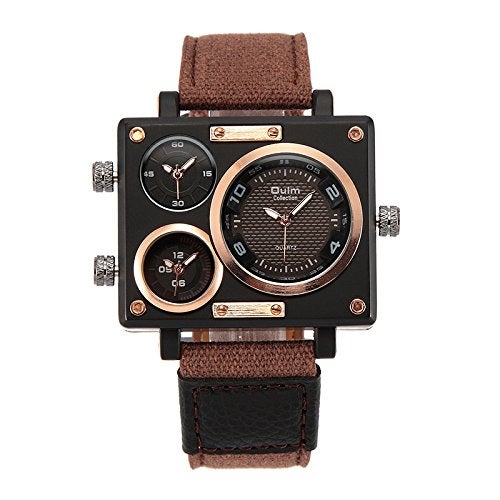 Oulm 3595 Men's Watches Top Luxury Brand Unique Designer Fashion Leather Strap Japan Movt Quartz Watches - Image 2