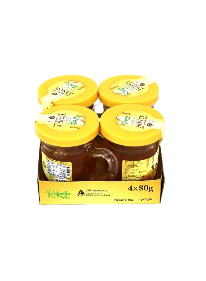 Rafaella Natural Honey, 4x80g | Premium Quality | 100% Pure Honey | No Added Sugar or Preservatives - Image 2