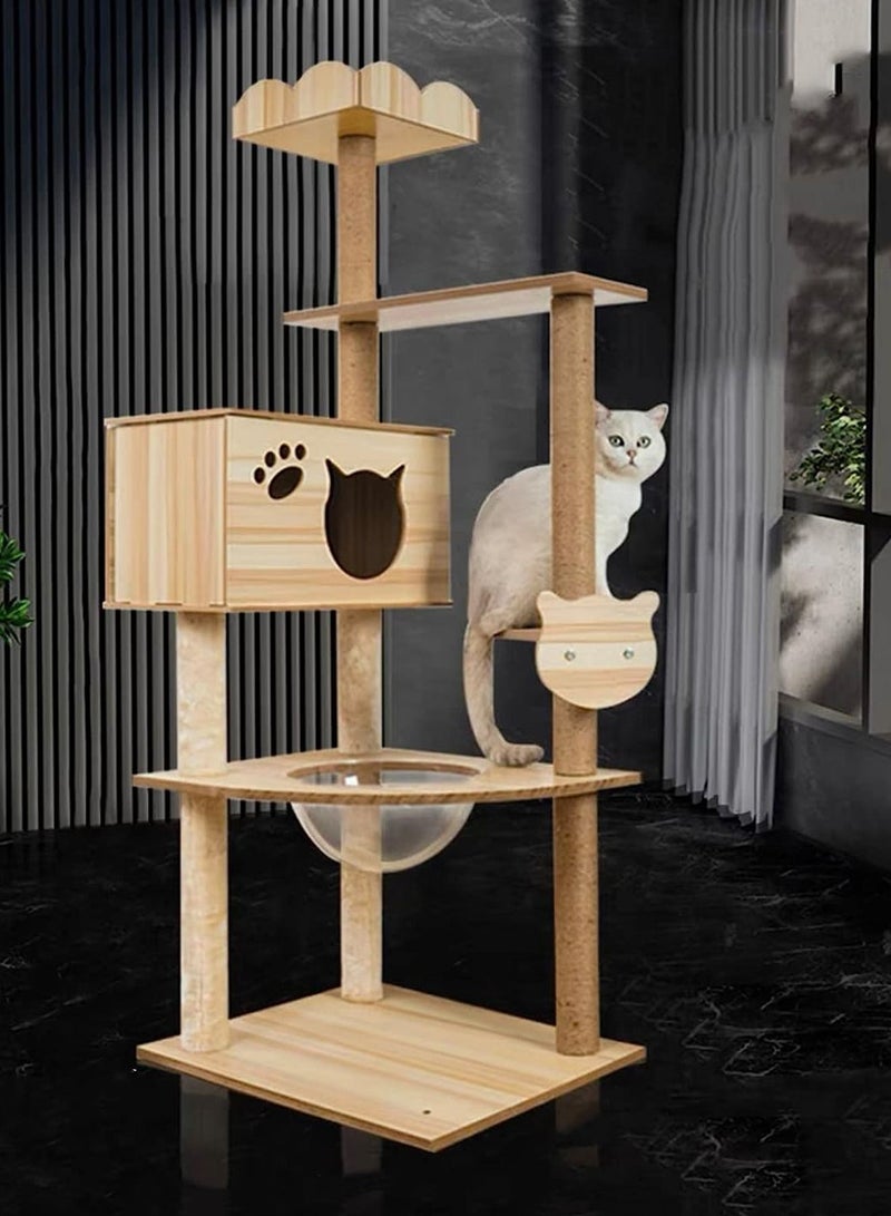 MONOGUE Large Multi-Level Cat Tree with Sisal Scratching Posts Cat Play House and Rest Place Tower for Cats - Image 4